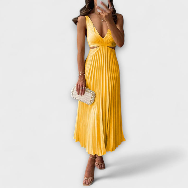 Chic Plissé Midi Illallinenmekko