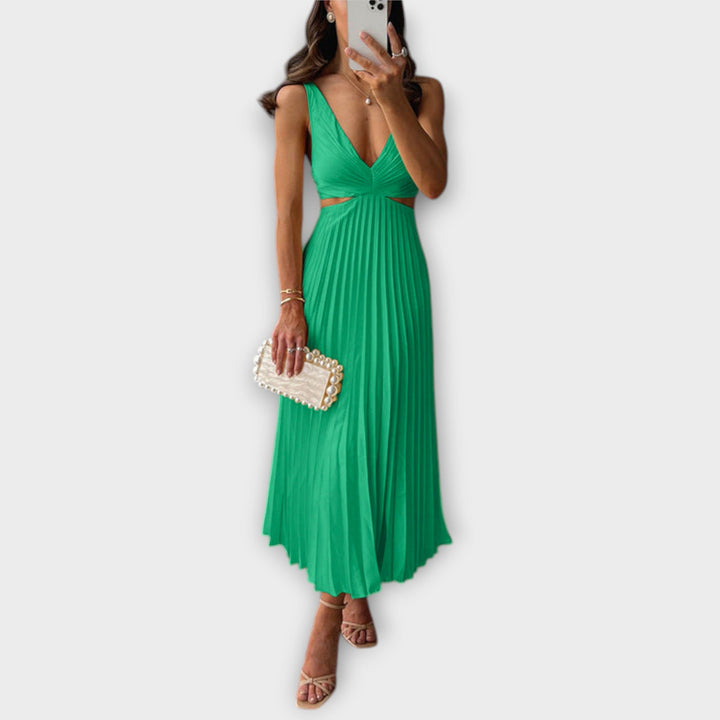 Chic Plissé Midi Illallinenmekko