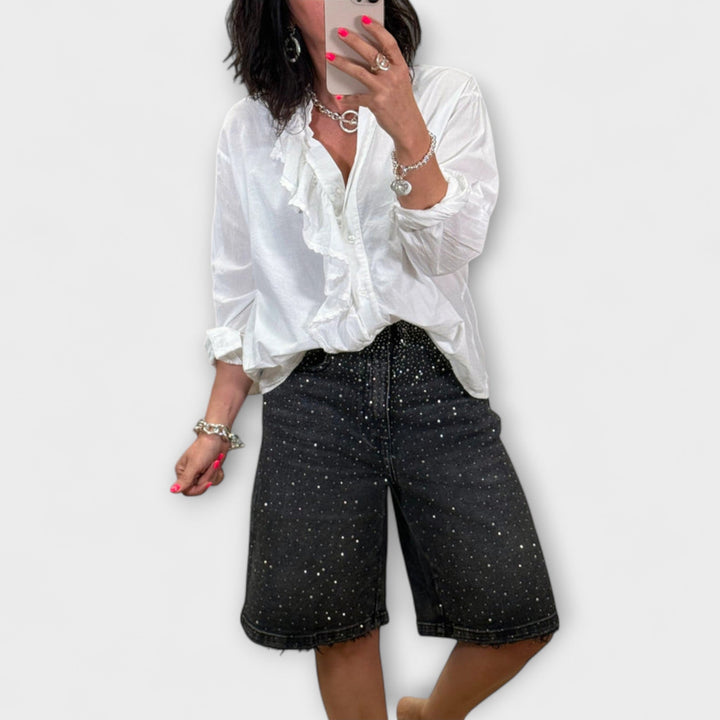 Amaris - Bermuda-shortsit rhinestoneilla