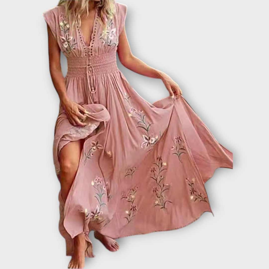 Felizia – Boho-mekko upeilla brodeerauksilla