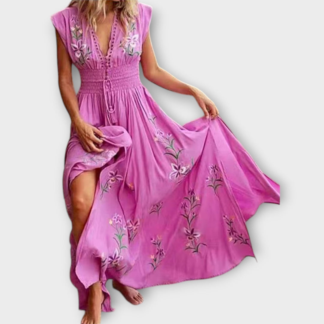 Felizia – Boho-mekko upeilla brodeerauksilla