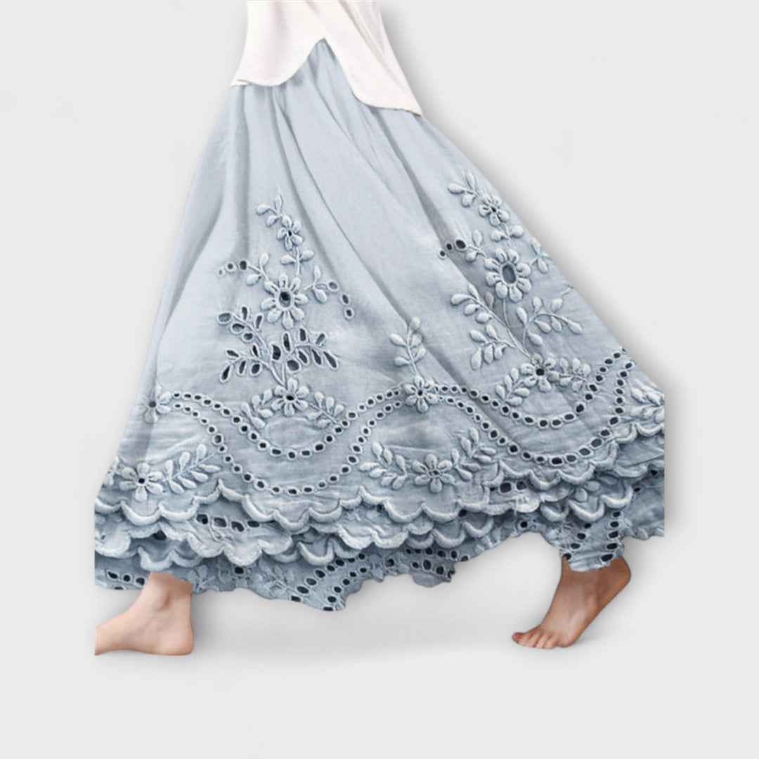Luna – Broderoitava Boho-maksihame
