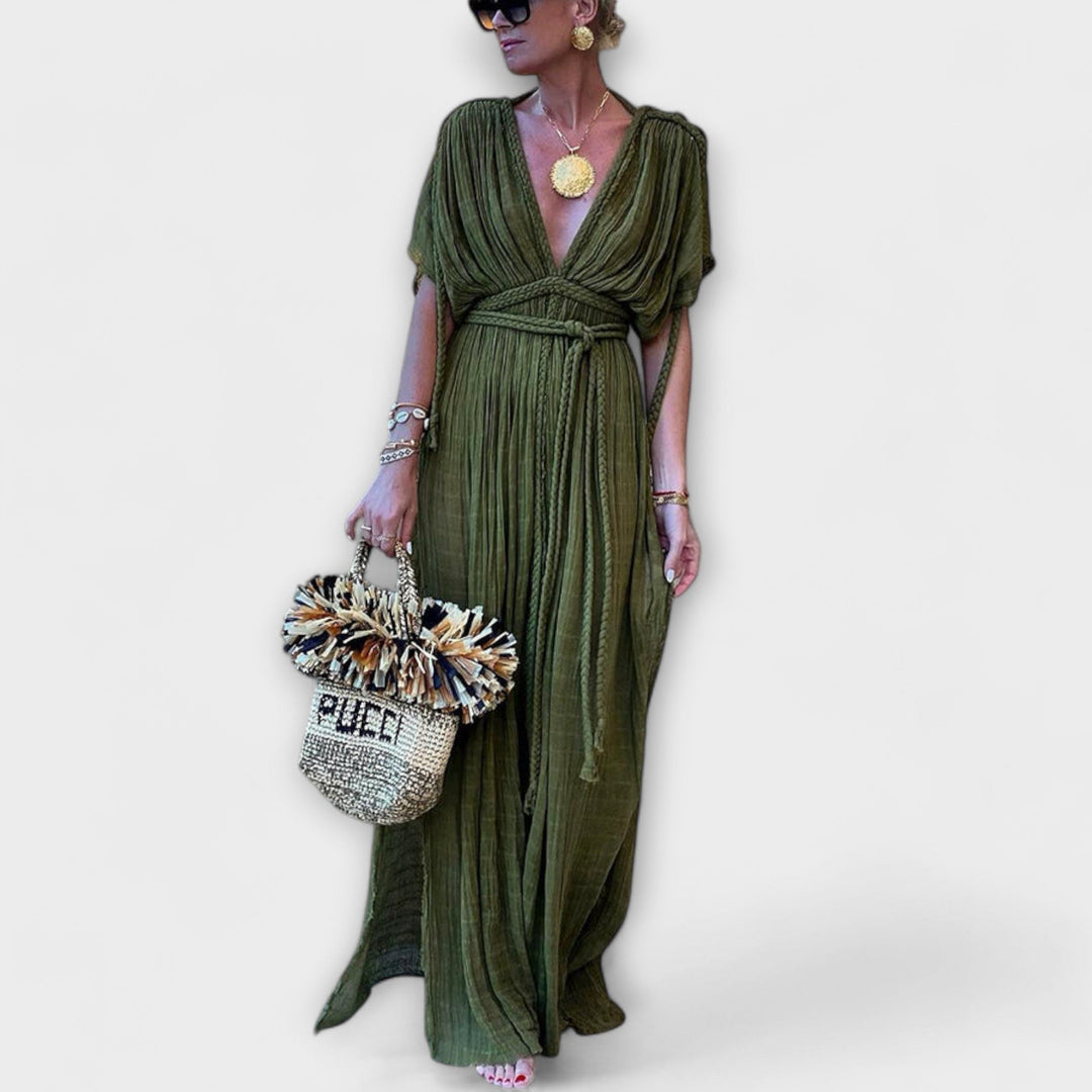 Kreikkiläistyyppinen Kimono Maxi Mekko