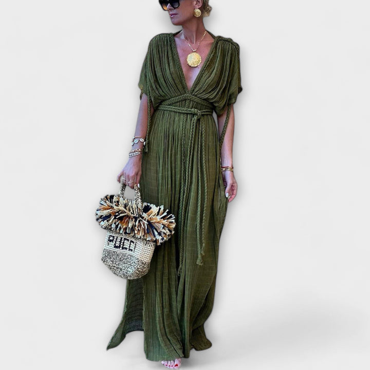 Kreikkiläistyyppinen Kimono Maxi Mekko
