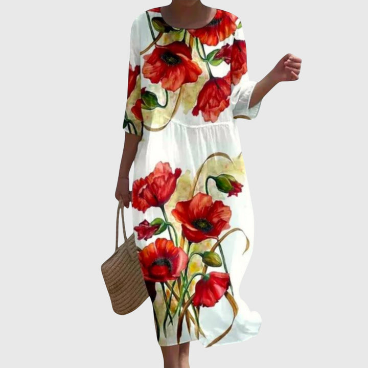 Hayley™ | Elegantti Kukallinen Maxi Mekko