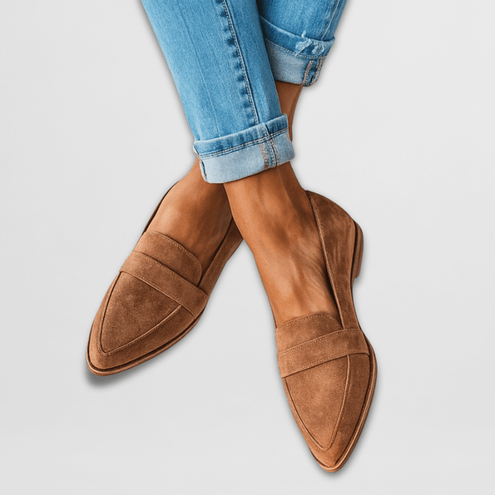Helen | Ortopediset pehmeät mokkanahkaiset loaferit