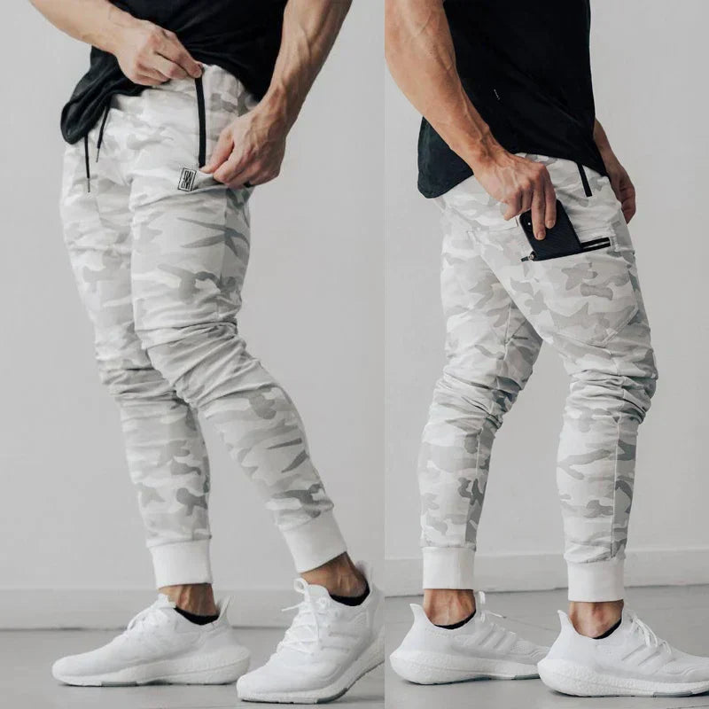 Miesten camouflage-jogginghousut puuvillaa