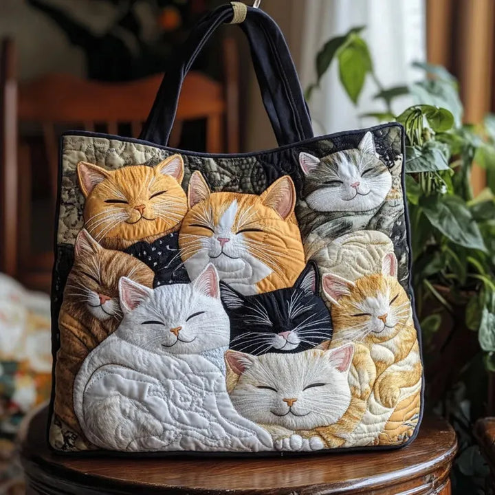Sac Artisanal Matelassé - Chatons Dormeurs
