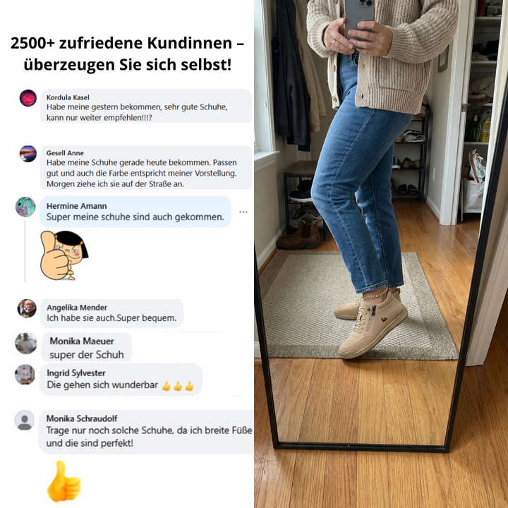 Mila – Mukautuvat ortopediset lenkkarit + Vetoketju