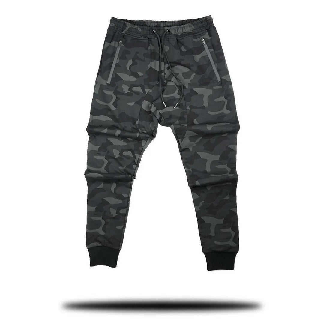 Miesten camouflage-jogginghousut puuvillaa