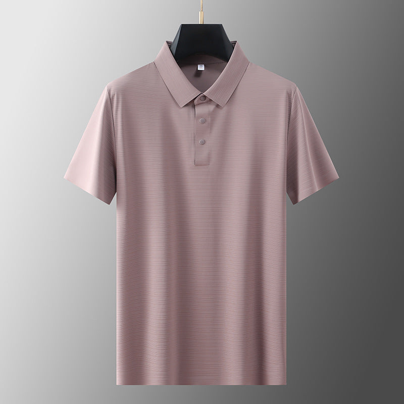 Hengittävä miesten polo paita jääsilkillä