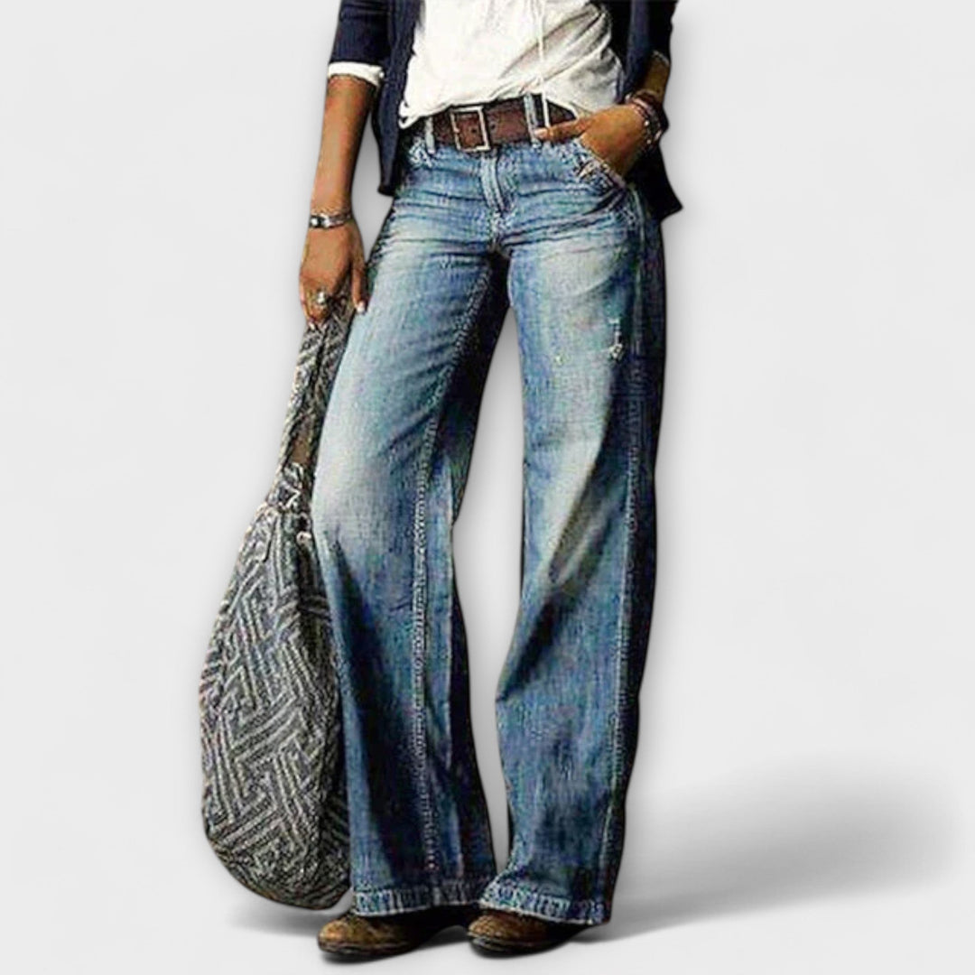 Cess - Bredbenede Denim Housut