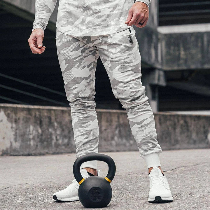 Miesten camouflage-jogginghousut puuvillaa