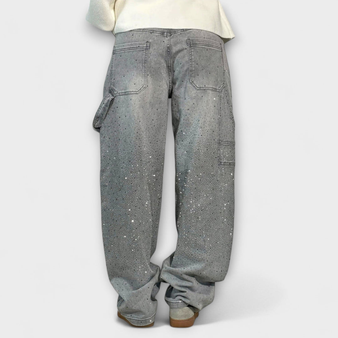 Fable - Shine Denim farkut ilmapallo-käsityöläistyylillä