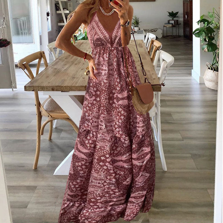 Gweneth - Olkaimeton Boho-mekko