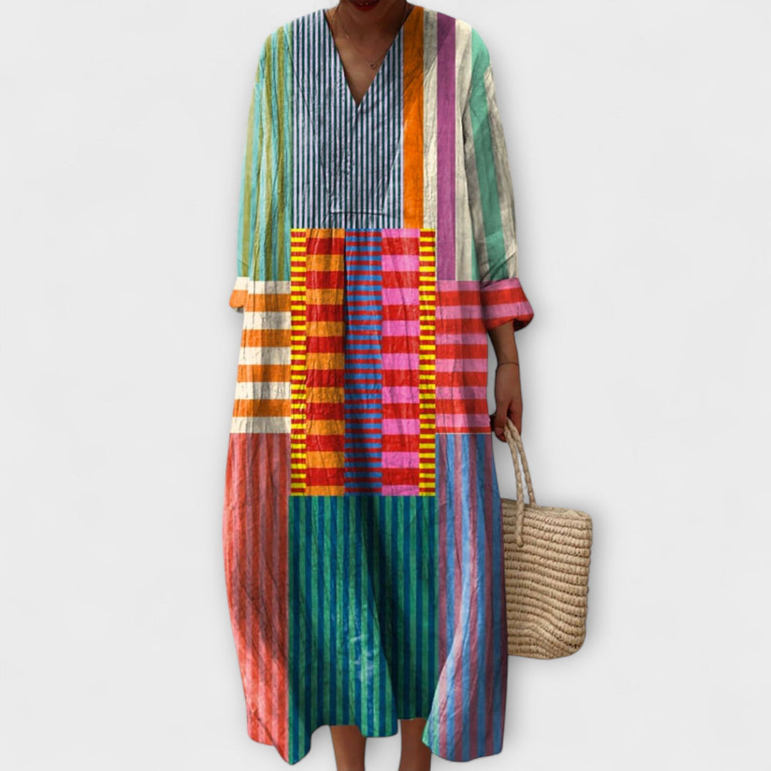Lia - Tyylikäs mekko geometrisellä kuviolla