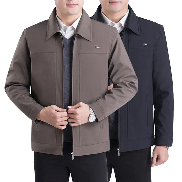 Tyylikkäät klassiset miesten suojajaketit with notched collar