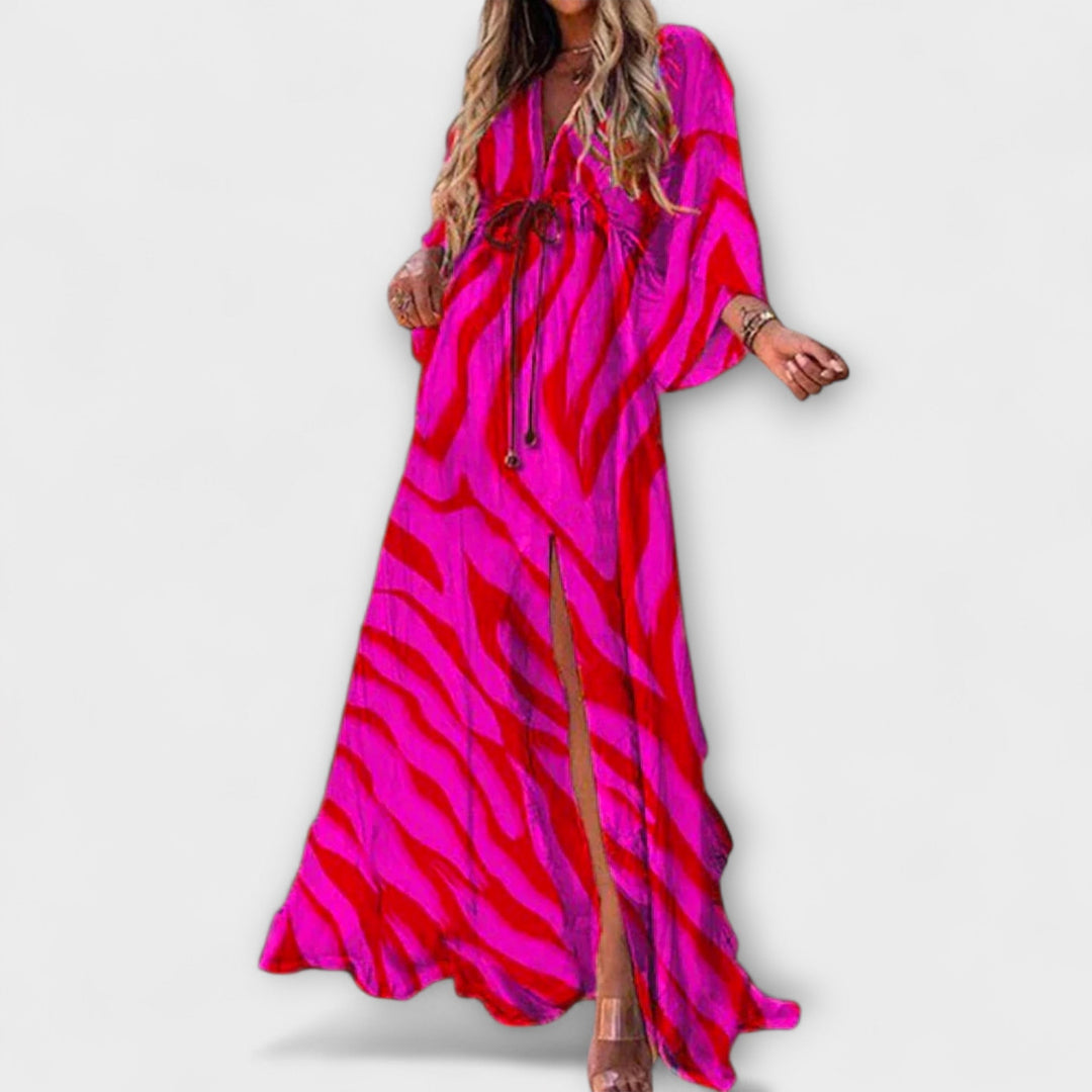 Isla - Elegantti värikäs mekko
