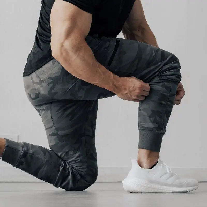 Miesten camouflage-jogginghousut puuvillaa
