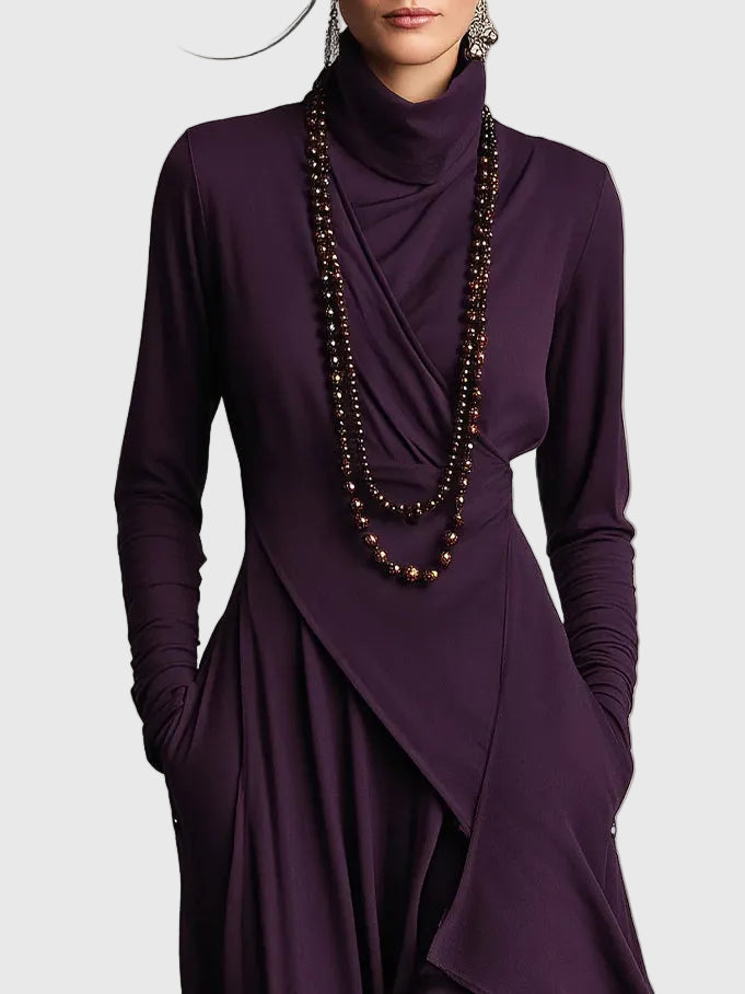 Violetti | Maxi Pliseerattu Mekko