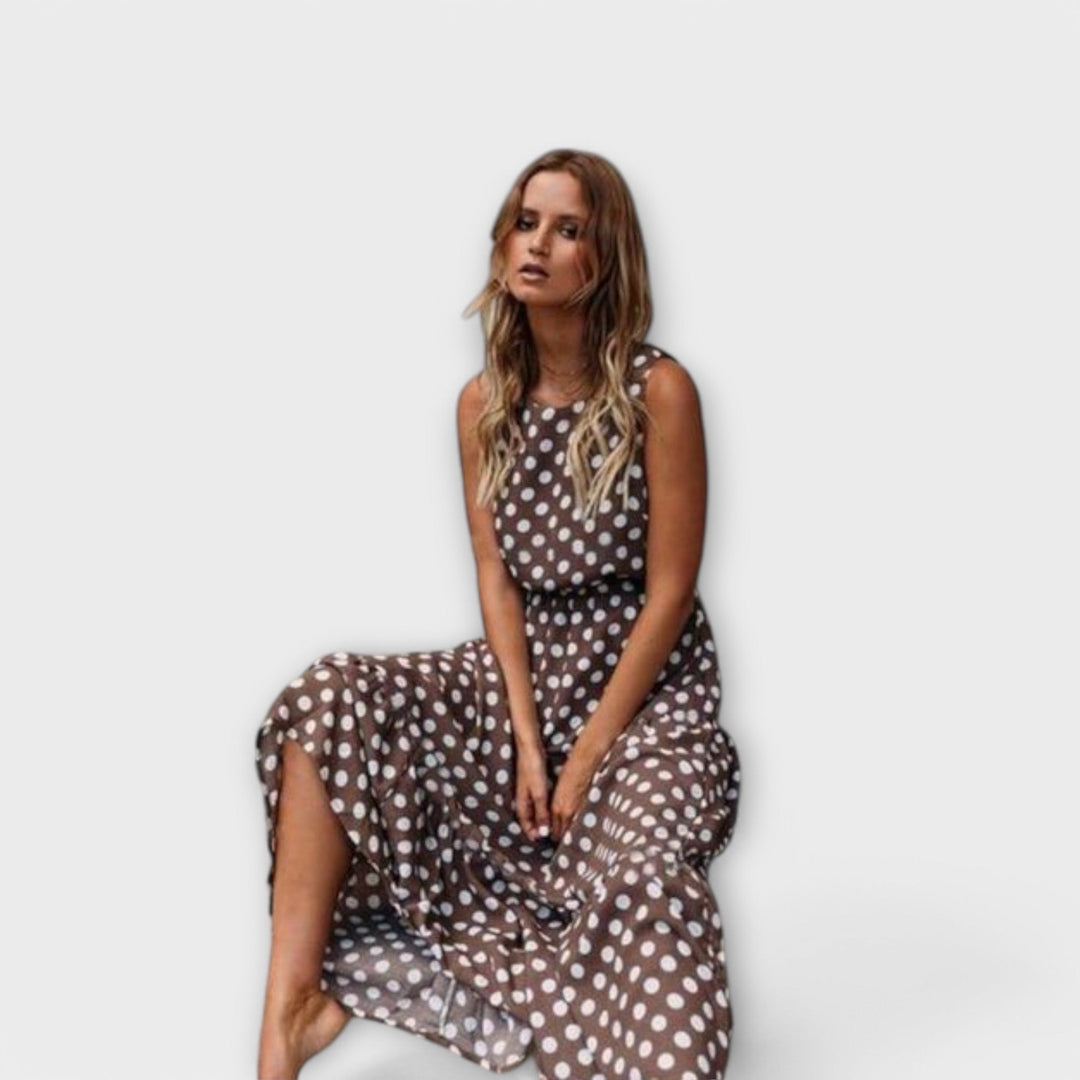 Danae - Boheeminen midi-mekko pilkuilla