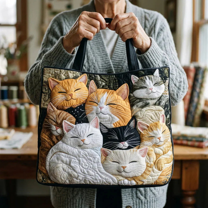 Sac Artisanal Matelassé - Chatons Dormeurs
