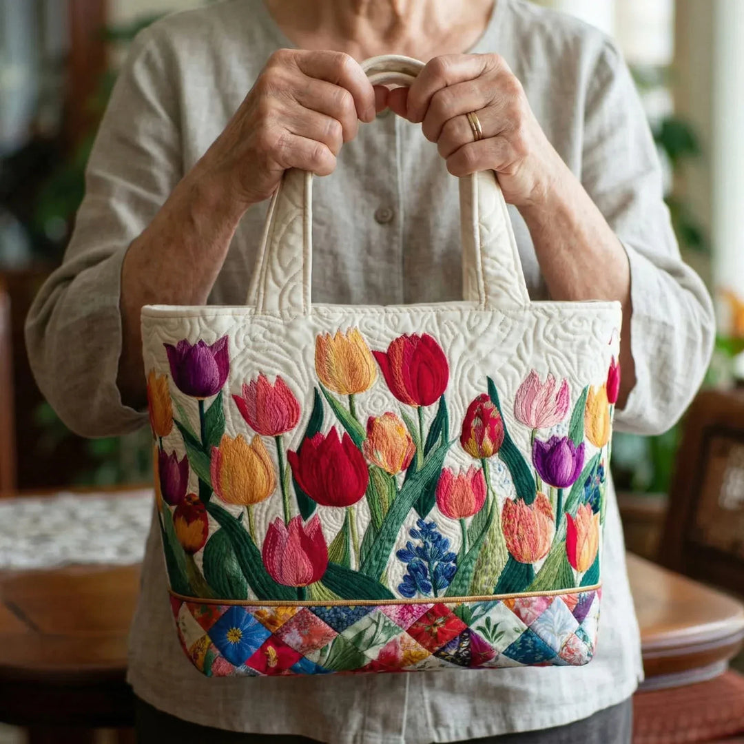 Sac Tote Matelassé - Jardin de Tulipes
