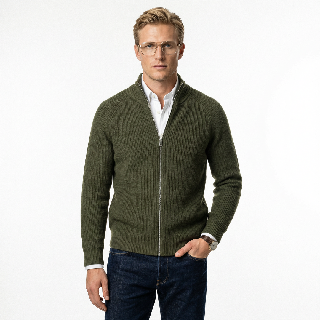 Merino-villapaita vetoketjulla Four Seasons